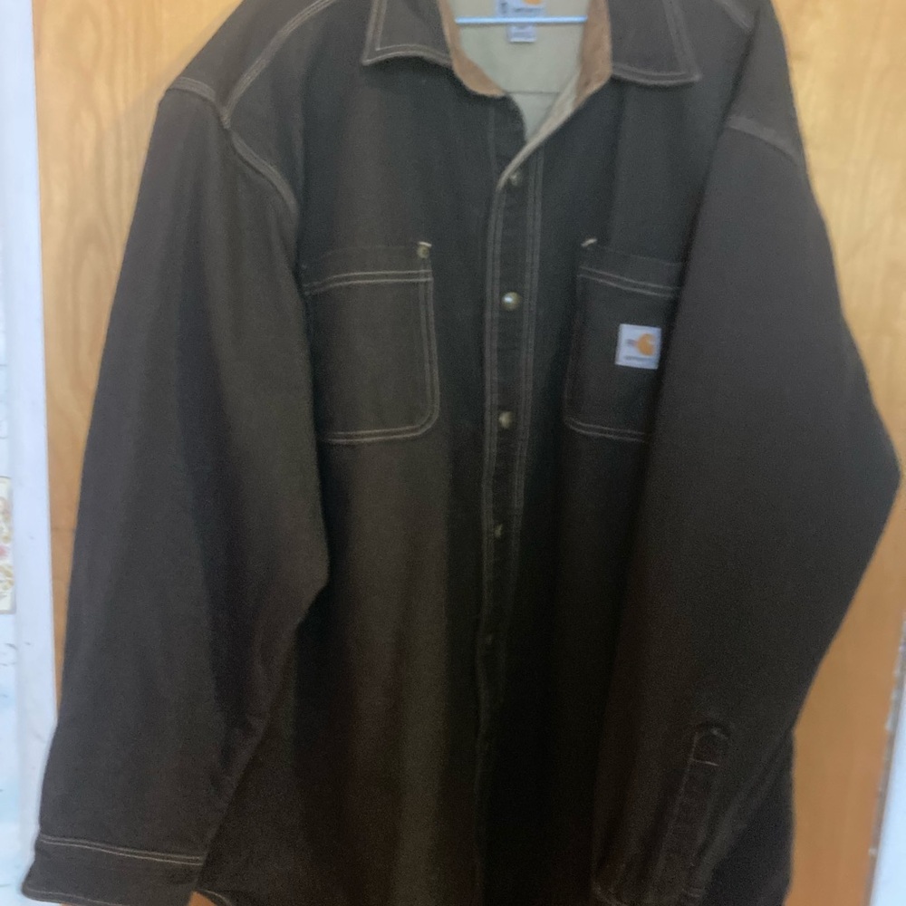 New Carhartt Men's FR Dark Brown Shirt Jacket